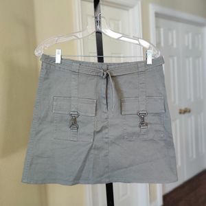 Intuition Olive Green Mini Skirt